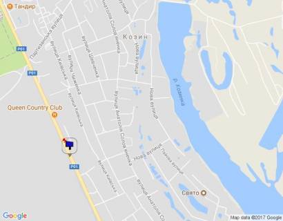 Билборд A в с. Козине Конча-Заспа, траса Р-02, км 30+750 право,   заміська резиденція  "QUEEN", клуб "SPORT LIFE", перед клінікою "Health life" схема