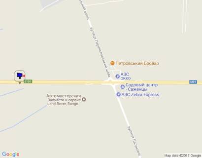 Билборд B в Бровары м. Бровари, траса М-01, об'їзд м. Бровари, км 22+350 ліво, 2,5 км до повороту на ЖК "Скандія" схема