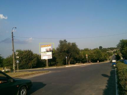 Билборд A в Умане, 6х3  м. Умань, вул. Челюскінців, перехрестя з вул. Небесної Сотні та вул. Шолом-Алейхема, біля АЗС ОККО, за 40м до автобусної зупинки, верх фото 1