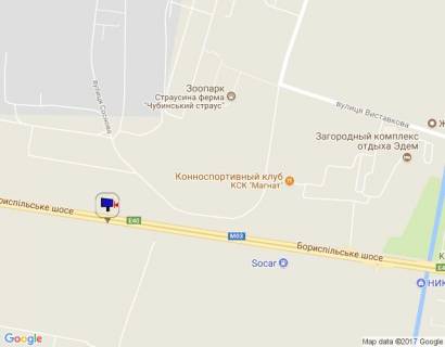 Билборд B в Киеве, 6х3  Бориспільська траса, траса М-03 "Київ-Харків", км 28+000 право, через 700м після АЗС SOCAR, через 1,2км після НІКО-Україна схема