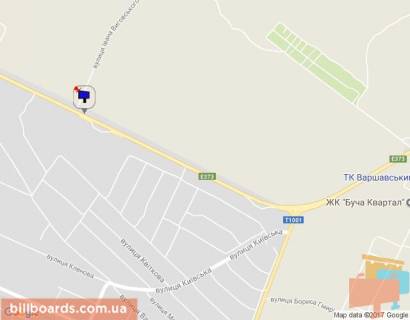 Билборд B в Ворзеле, 6х3  м. Буча, траса М-07 "Київ-Ковель", км 32+000 право, навпроти АЗК  БРСМ, ЖК "Форест Ленд" схема