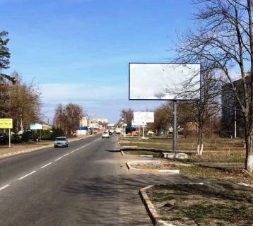 Билборд A в Буче, 6х3  смт. Гостомель, вул. Свято-Покровська, 64Б, за 200м до автобусної зупинки фото 1