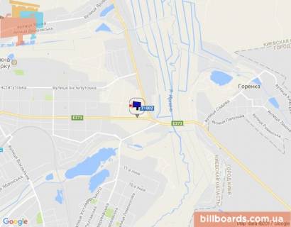 Билборд B в Буче, 6х3  м. Буча, траса М-07 "Київ-Ковель", км 24+750 право, вул. Шевченка, в'їзд в Гостомель з Бучі, за 500м до розв'язки Ірпінь-Гостомель-Київ схема