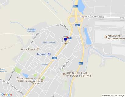 Билборд B в Обухове, 12х3  м. Обухів, вул. Київська, 166-К, за 50м до ринку "Піщаний", біля житлового комплексу "Нектарний", лівий схема