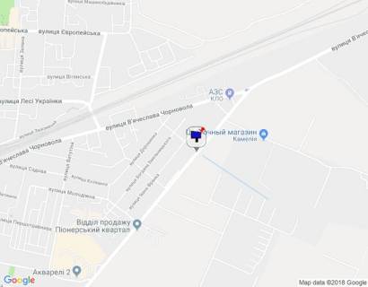 Billboard A in Vishnev, 6х3  m. Visneve, st. Vasila Stusa, bila ZK "Cerri Taun" ta Maks Mijki, navproti TRC Parksmol, cerez 50m pisla magazinu ATB, cerez 400m pisla rozvilki z st. V'aceslava Cornovola scheme