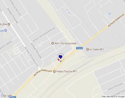 Billboard B in Vishnev m. Visneve, st. Kiivs'ka, 20, za 400m do AZS BRSM, za 220m do metalobazi Metinvest, za 40m do povorotu na st. Prorizna, cerez 380m pisla rozv'azki na s. Svatopetrivs'ke scheme