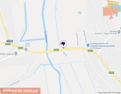 Билборд B в Ирпене, 6х3  м. Ірпінь, траса М-07 "Київ-Ковель", км 22+950 право, міст через р. Ірпінка, через 800м після розвилки Ірпінь-Гостомель-Буча, ЖК "Гостомель Резіденс", верх схема