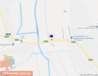Билборд B в Ирпене, 6х3  м. Ірпінь, траса М-07 "Київ-Ковель", км 22+950 право, міст через р. Ірпінка, через 800м після розвилки Ірпінь-Гостомель-Буча, ЖК "Гостомель Резіденс", низ схема