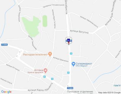 Сiтiлайт B у Василькові, 1,2х1,8  м. Васильків, вул. Декабристів, 9 - головна розв'язка міста, кафе "Ласощі" схема