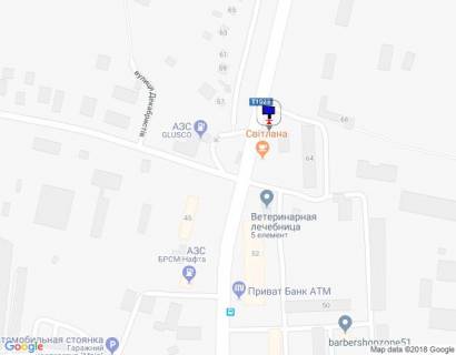 Билборд A в Василькове, 6х3  м. Васильків, вул. Декабристів, 64, навпроти АЗС GLUSCO схема