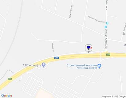 Билборд A в Глевахе, 6х3  смт. Глеваха, траса М-05 Київ-Одеса, км 27+250 право, виїзд з вул. Київська на Одеську трасу, автобусна зупинка, за 310м до АЗС Укрнафта, через 760м після розв'язки на м. Васильків, низ схема