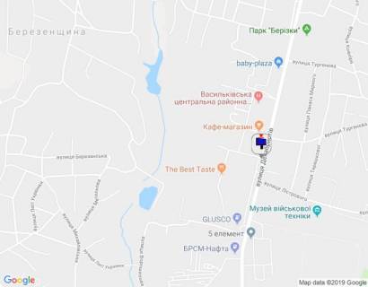 Билборд A в Василькове, 6х3  м. Васильків, вул. Декабристів, 83 (поворот на дитячу лікарню) схема