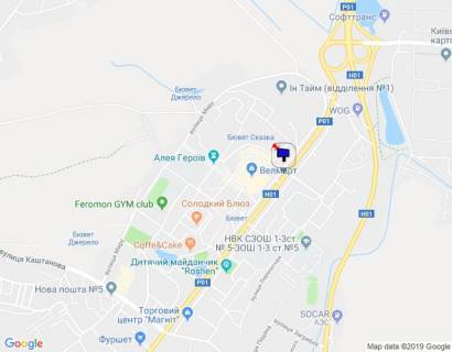 Билборд B в Обухове м. Обухів, вул. Київська, 123, на свтлофорі схема