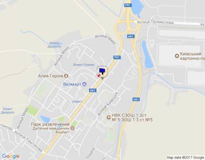 Білборд, Бігборд (Борд)  A у Обухові м. Обухів, вул. Київська,168, навпроти ринку та житлового комплексу "Нектарний"; за поворотом до супермаркета "Велика кишеня" схема