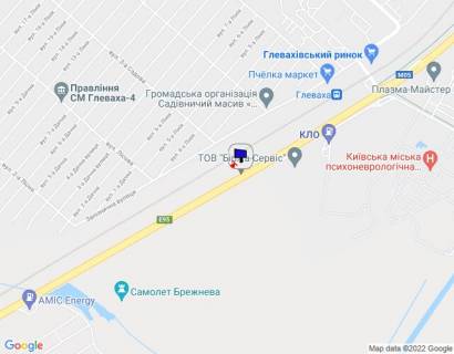 Билборд B в смт. Глеваха, 6х3  смт. Глеваха, траса М-05 Київ-Одеса, км 29+370 право, за 370м до повороту на вул. Вокзальна та АЗС КЛО схема