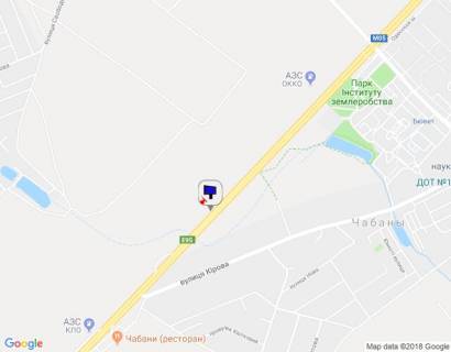 Білборд, Бігборд (Борд)  B у Чабани, 6х6  с. Чабани, траса М-05 Київ-Одеса, км 16+090 право, навпроти АЗС UPG, за 710м до АЗС ОККО, через 240м після АЗС Marshal, низ схема
