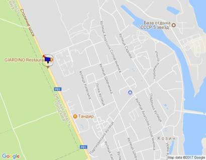Билборд A в с. Козине Конча-Заспа, траса Р-02, км 29+100 право, котедж. містечко "РОМАНОВО", комплекс "Сезони SPA", ресторан "Giardino", супермаркет "Wine Time" схема