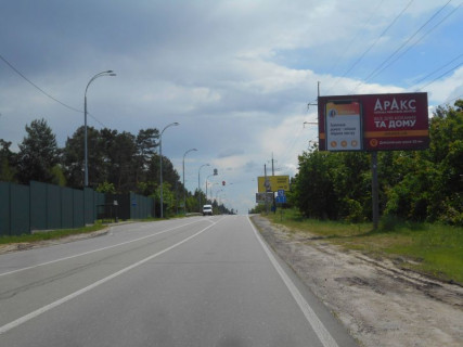 Билборд A в Козине, 6х3  Конча-Заспа, траса Р-01, км 31+250 право, навпроти автобусної зупинки, навпроти котеджного містечка "Хвойний Квартал" фото 1