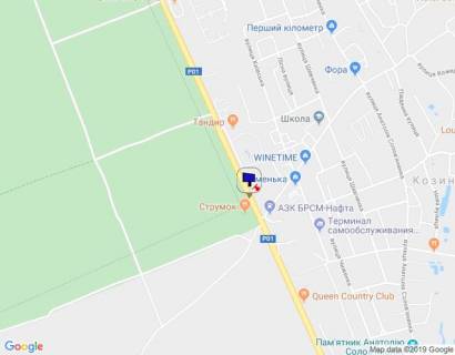 Билборд B в с. Козине, 6х3  Конча-Заспа, траса Р-01, км 29+750 право, за 150м до парковки ресторану "ТАНДИР", через 50м після автобусної зупинки, через 70м після повороту на вул. Партизанська, через 150м після супермаркету "FAVORE" схема