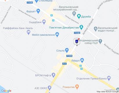 Ситилайт B в Василькове, 1,15х1,75  м. Васильків, вул. Соборна, 97, біля магазина "Кровля" схема