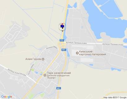 Билборд A в Обухове км. 43+000 праворуч(Н-01 Київ-Знамянка); В'їзд в м.Обухів із Києва схема