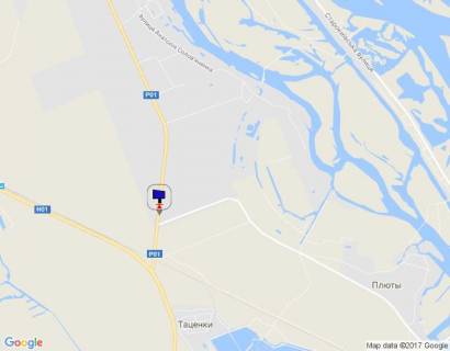 Билборд A в с. Плюты Конча-Заспа, траса Р-02, км 35+330 ліво, поворот до  котедж. містечка "Плютово", м. Українка, перед АЗС "БРСМ" схема