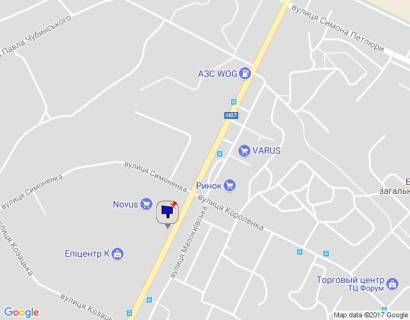 Билборд A в Бровары м. Бровари, вул. Київська, навпроти будинку 312, біля Епіцентру та магазину Novus, через 100м після розвилки з вул. Василя Симоненка та вул. Короленка схема