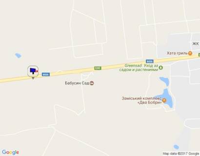 Billboard B in With. Mila s. Mila, trasa M-06 Kiiv-Cop (Zitomir), km 27+900 livo, za 500m pisla AZS GLUSCO ta UPG scheme