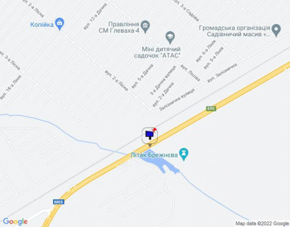 Billboard B in Kalynivka, 6х3  смт. Калинівка, траса М-05 Київ-Одеса, км 30+000 ліво, за 200м до АЗС АМІК, за 350м до автобусної зупинки "ст. Зоря", за 750м до повороту на вул. Залізнична scheme