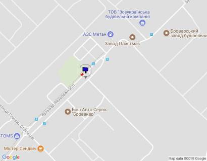 Билборд A в Бровары м. Бровари, бульвар Незалежності, за 125м до заводу Порошкової металургії, за 75м до автобусної зупинки схема