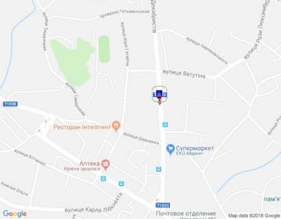 Ситилайт B в Василькове м. Васильків, вул. Декабристів, 9 - головна розв'язка міста, кафе "Ласощі"  схема