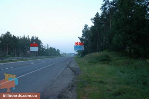 Билборд A в с. Романкове, 6х3  Дніпровське шосе, траса Н-01 "Київ-Знам'янка", км 31+800 право, на пішохідному переході схема