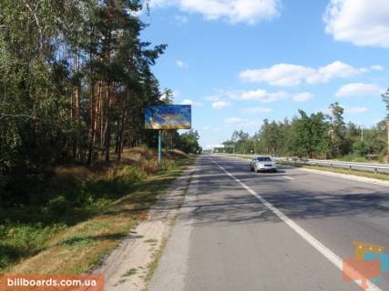 Билборд B в с. Романкове, 6х3  Дніпровське шосе, траса Н-01 "Київ-Знам'янка", км 31+800 право, на пішохідному переході схема