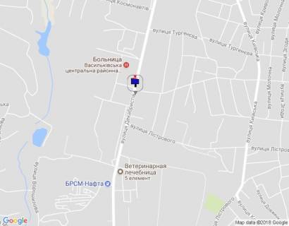 Билборд B в Василькове м. Васильків, вул. Декабристів, 84, Детская больница схема