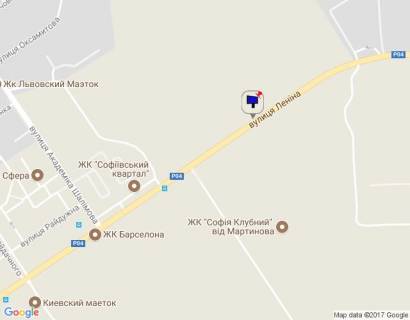 Билборд A в Киеве траса "Київ-Бишів-Звенигородка",км 2+550 право,  с. Софіївська Борщагівка, вул. Соборна (Леніна), ЖК "Софіївський Квартал", ЖК "Уютний квартал" схема