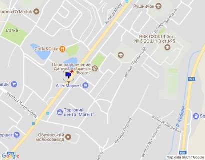 Билборд B в Обухове, 6х3  м. Обухів, вул. Київська, 148, за 210м до повороту на вул. Каштанова, навпроти ТЦ Магніт та магазину АТБ, верх схема