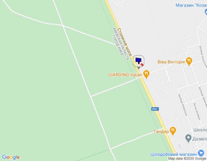 Билборд A в Козине, 6х3  Конча-Заспа, траса Р-01, км 28+920 ліво, котеджне містечко "РОМАНОВО", комплекс "Сезони SPA", ресторан "Giardino", супермаркет "Wine Time" схема