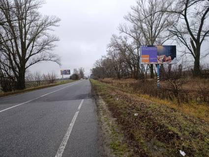 Билборд A в Обухове, 6х3  Дніпровське шосе, траса Н-01 "Київ-Знам'янка", км 42+650 право, за 450м до розв'язки на м. Обухів та м. Українка фото 1
