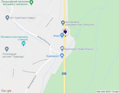 Билборд B в Лесниках (Киевской обл), 6х3  Дніпровське шосе, траса Н-01 "Київ-Знам'янка", км 20+550 ліво, навпроти магазину "Фора", за 250м до повороту на с. Лісники та магазину АТБ, верх схема