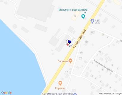Билборд B в Василькове м. Васильків, вул. Соборна, навпроти 113, перед магазином рибальських снастей схема