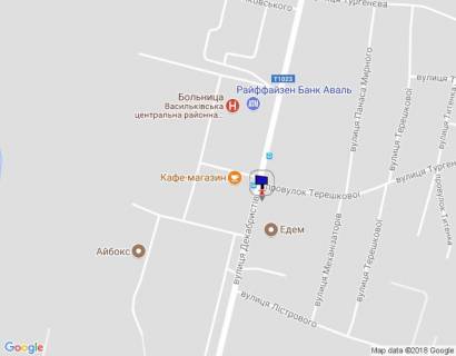 Білборд, Бігборд (Борд)  A у Василькові м. Васильків, вул. Декабристів, 84, Детская больница схема