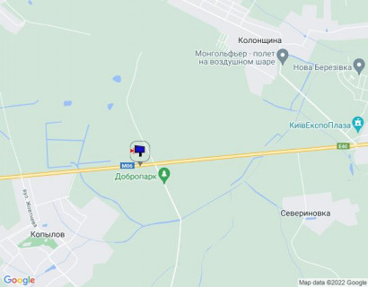 Билборд A на трассах Киевской области, 6х3  Траса М-06 "Київ-Чоп" (Житомир), км 43+500 ліво, за 300м до повороту на Мотижин та автобусної зупинки схема