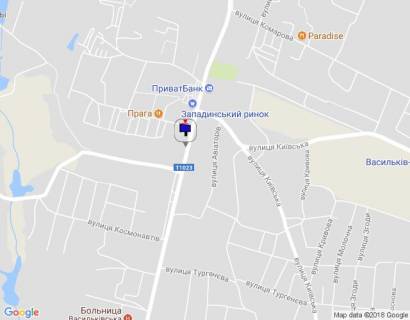 Билборд A в Василькове м. Васильків, вул. Декабристів, 137, «Сапсан», 9 школа  схема