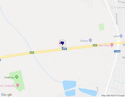 Билборд B в Стоянке с. Стоянка, траса М-06 Київ-Чоп (Житомир), км 22+725 право, 525м до АЗС GLUSCO, 800м до повороту на Ірпінь, Білогородку схема