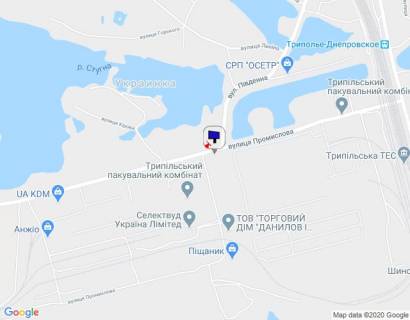 Білборд, Бігборд (Борд)  A у Українці, 6х3  м. Українка, вул. Промислова, 3, центральний вхід до Трипільської ТЕЦ, перехрестя з вул. Південна схема