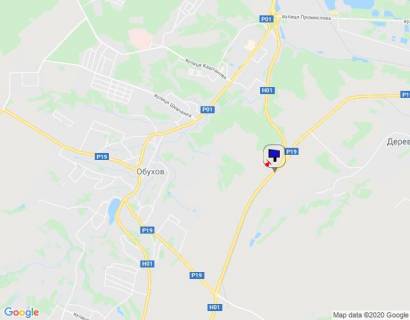 Billboard A in Kiev roads, 6х3  m. Obuhiv, Dniprovs'ke sose, trasa N-01 "Kiiv-Znam'anka", km 46+300 livo, avtobusna zupinka "Derev'ana", povorot na Tripilla scheme