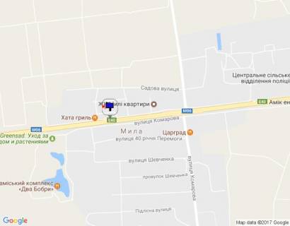 Билборд B на трассах Киевской области, 6х3  с. Мила, траса М-06 "Київ-Чоп" (Житомир), км 26+160 право, магазин "Фора", ресторан "Козачок" схема
