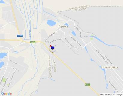 Билборд A в Киеве смт. Гостомель, траса М-07 Київ-Ковель, км 21+600 ліво, в'їзд у Київ схема