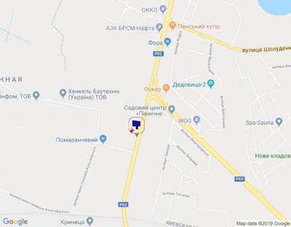 Билборд B в Вышгороде, 6х3  Траса Р-02 "Київ-Іванків-Овруч", км 19+350 ліво, через 80м після повороту на SANDORA та HENKEL-Україна, за 120м до НПЦ "Фільмотехнік", в'їзд в м. Вишгород з площі Шевченка схема