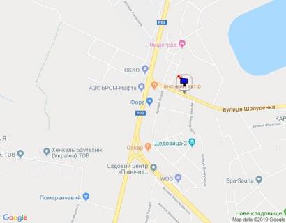 Билборд B в Вышгороде, 6х3  м. Вишгород, вул. Шолуденка, через 250м після повороту на трасу Р-02, АЗС ОККО та Нові Петрівці, за 75м до повороту на вул. Виноградна, за 400м до ЖК "Зіркова Вежа" схема